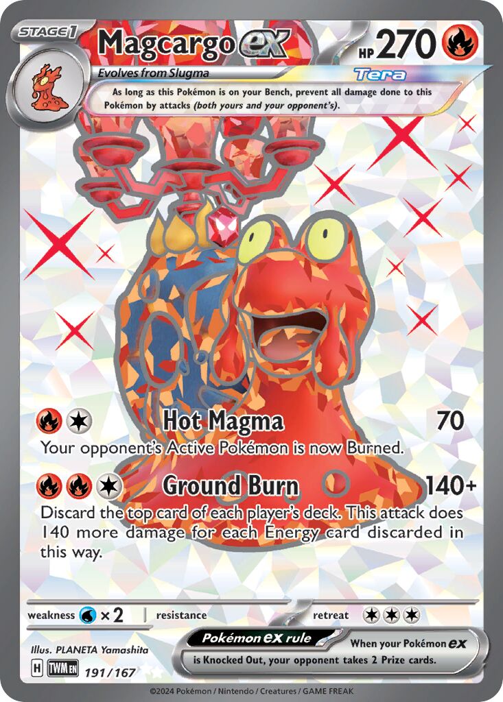 Magcargo ex 191/226 — Twilight Masquerade (English Pokémon TCG card)