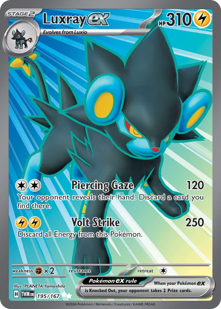 Luxray ex 195/226 — Twilight Masquerade (English Pokémon TCG card)