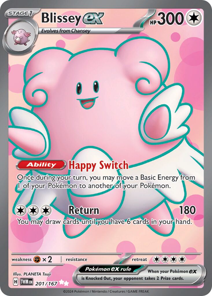 Blissey ex 201/226 — Twilight Masquerade (English Pokémon TCG card)