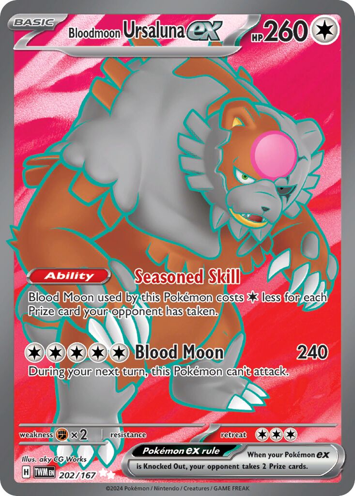 Bloodmoon Ursaluna ex 202/226 — Twilight Masquerade (English Pokémon TCG card)
