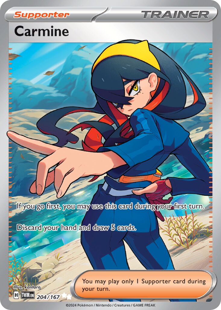Carmine 204/226 — Twilight Masquerade (English Pokémon TCG card)
