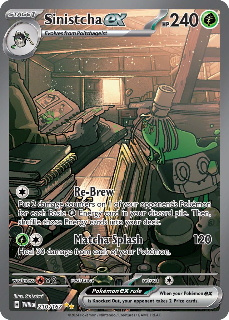 Sinistcha ex 210/226 — Twilight Masquerade (English Pokémon TCG card)