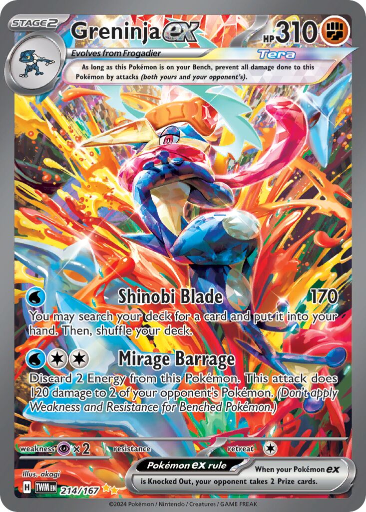 Greninja ex 214/226 — Twilight Masquerade (English Pokémon TCG card)