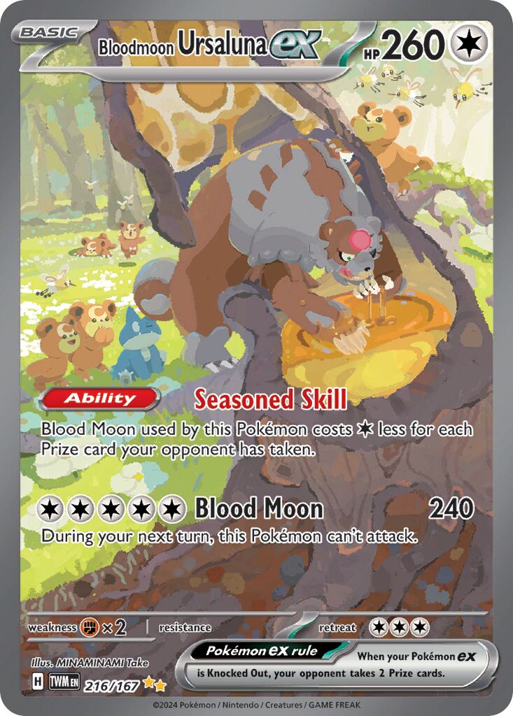 Bloodmoon Ursaluna ex 216/226 — Twilight Masquerade (English Pokémon TCG card)
