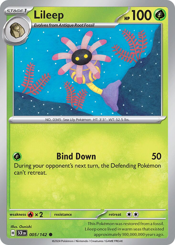 Lileep 005/175 — Stellar Crown (English Pokémon TCG card)