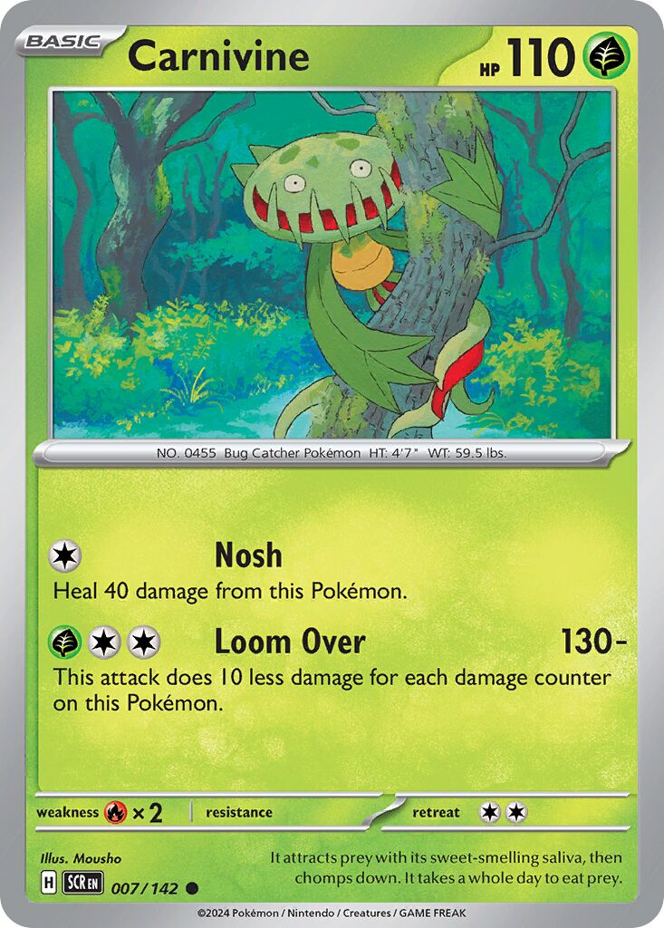 Carnivine 007/175 — Stellar Crown (English Pokémon TCG card)