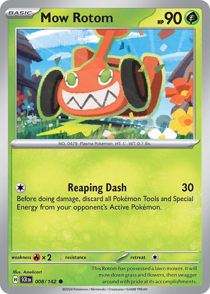 Mow Rotom 008/175 — Stellar Crown (English Pokémon TCG card)