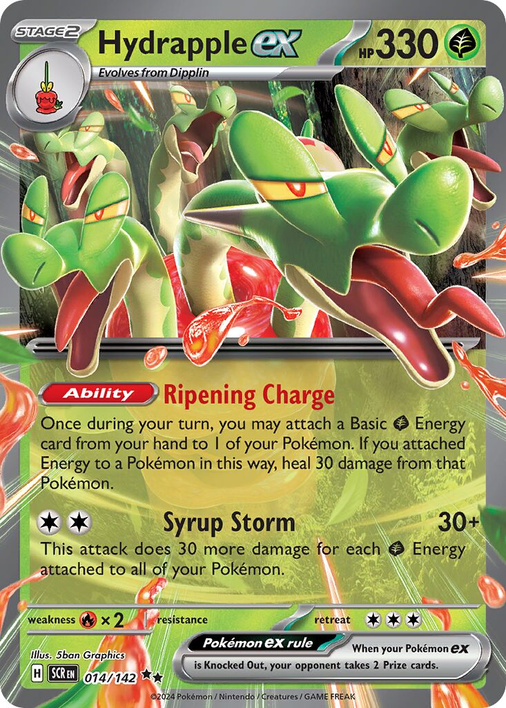 Hydrapple ex 014/175 — Stellar Crown (English Pokémon TCG card)