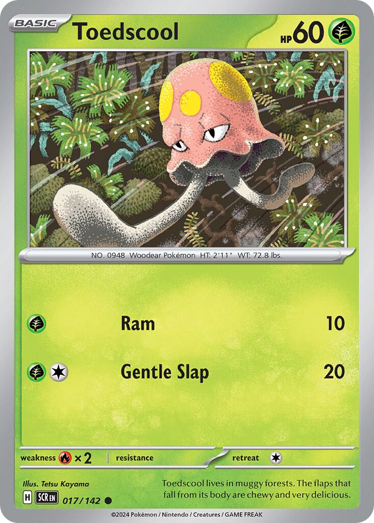 Toedscool 017/175 — Stellar Crown (English Pokémon TCG card)
