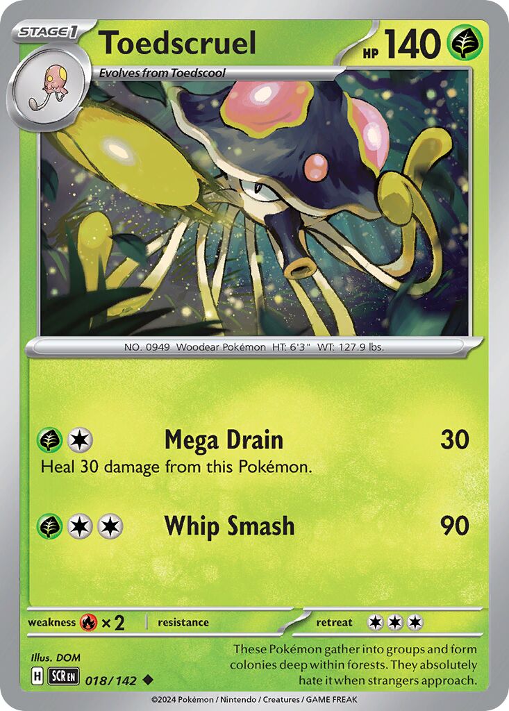 Toedscruel 018/175 — Stellar Crown (English Pokémon TCG card)