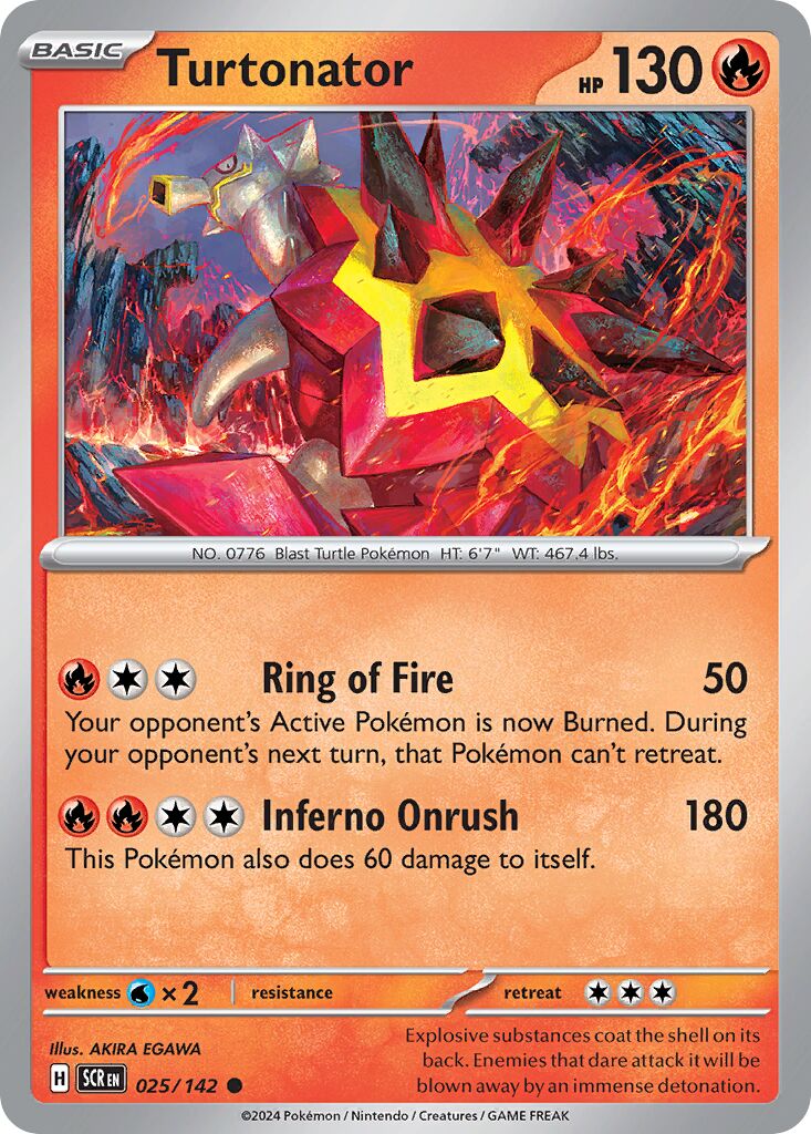 Turtonator 025/175 — Stellar Crown (English Pokémon TCG card)