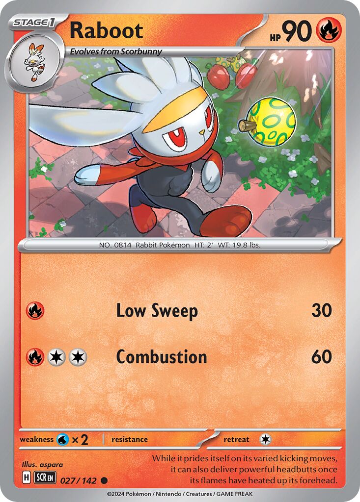 Raboot 027/175 — Stellar Crown (English Pokémon TCG card)