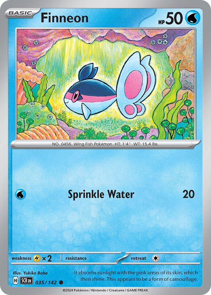 Finneon 035/175 — Stellar Crown (English Pokémon TCG card)