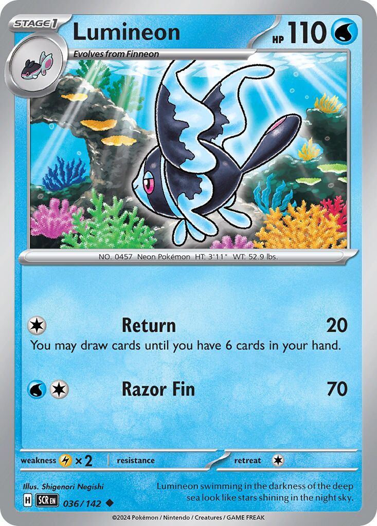 Lumineon 036/175 — Stellar Crown (English Pokémon TCG card)