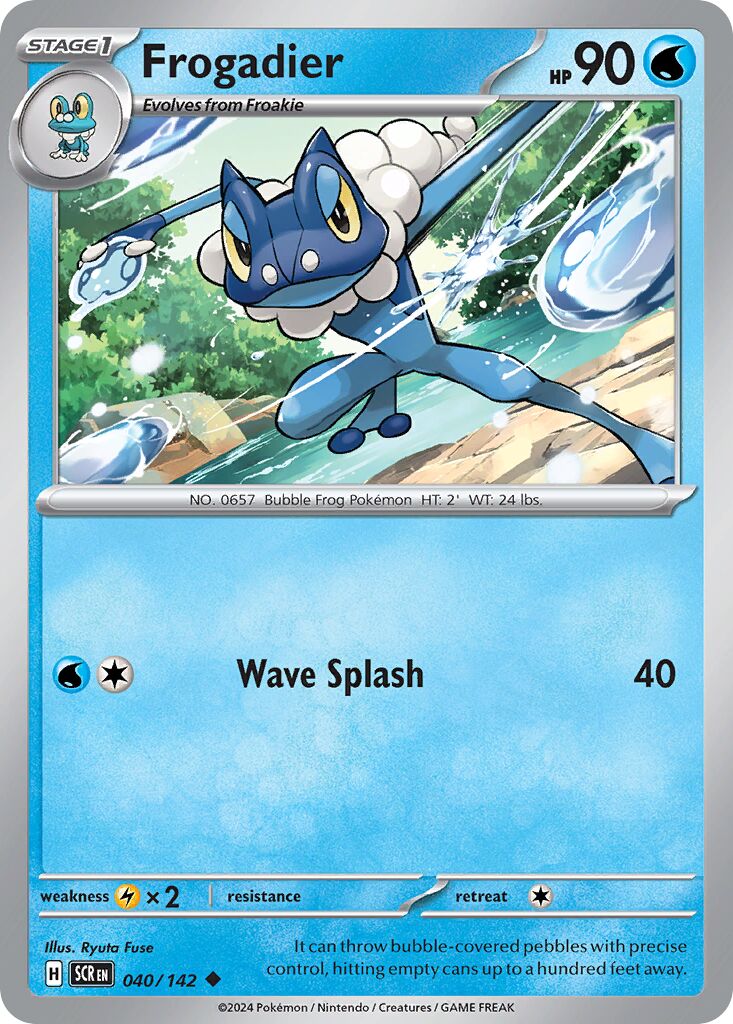 Frogadier 040/175 — Stellar Crown (English Pokémon TCG card)