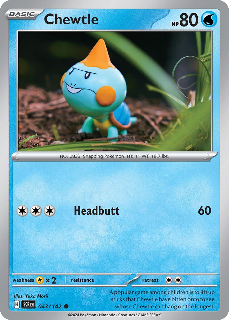 Chewtle 043/175 — Stellar Crown (English Pokémon TCG card)
