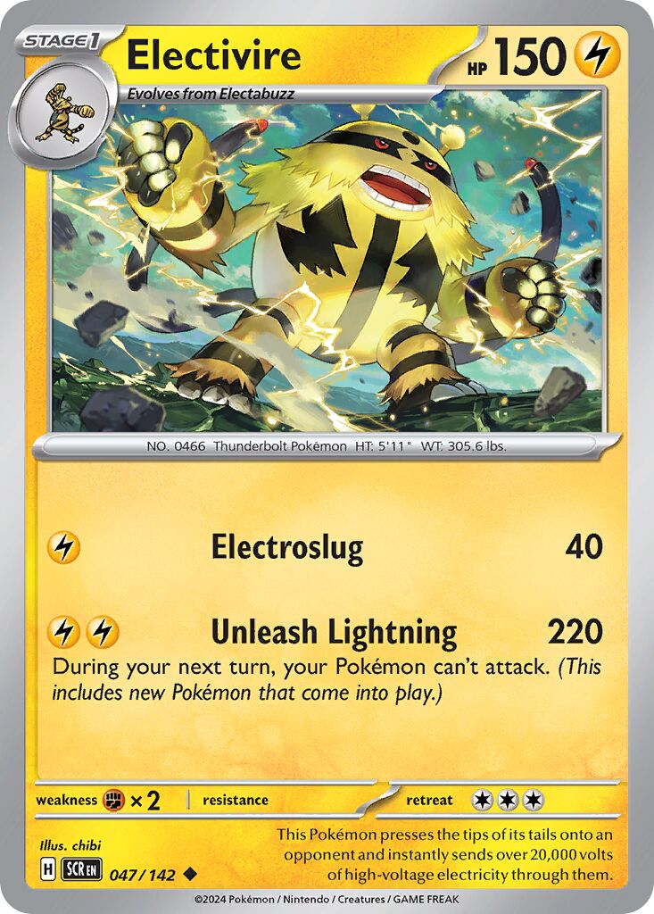 Electivire 047/175 — Stellar Crown (English Pokémon TCG card)