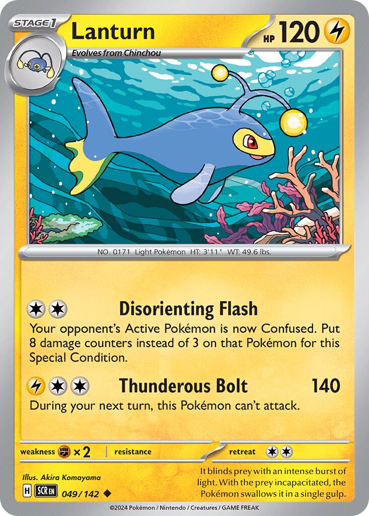 Lanturn 049/175 — Stellar Crown (English Pokémon TCG card)
