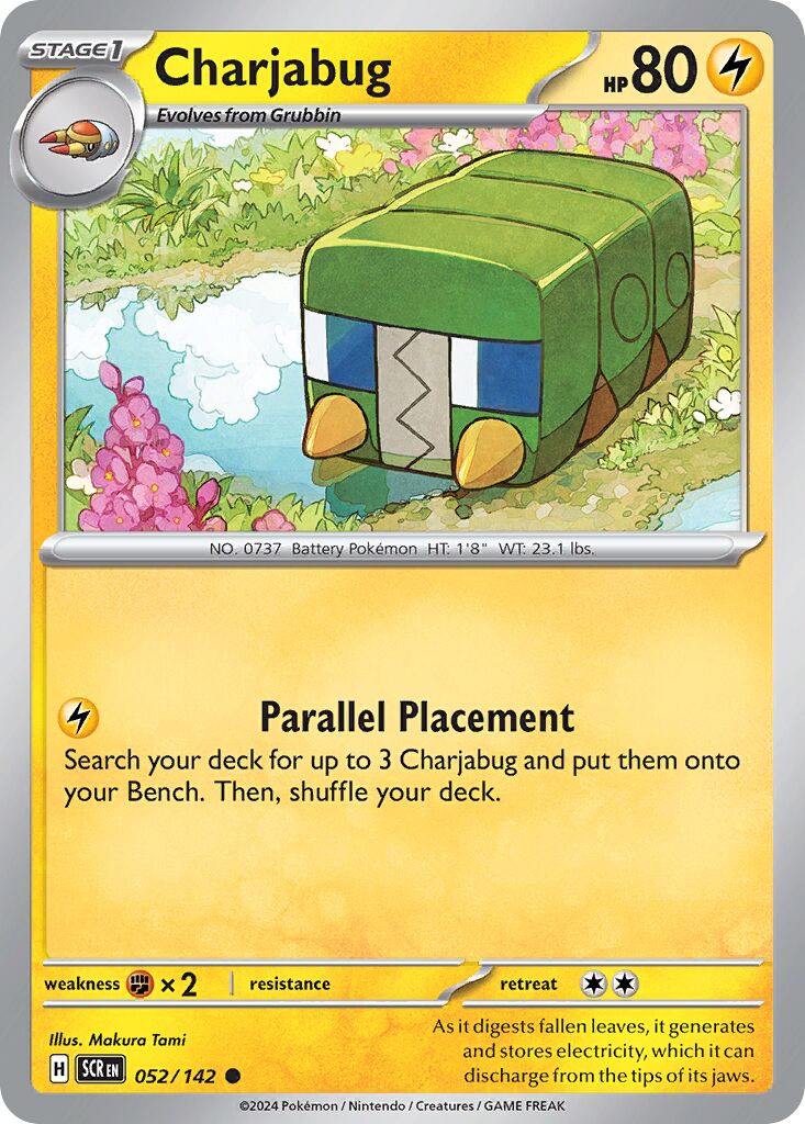 Charjabug 052/175 — Stellar Crown (English Pokémon TCG card)