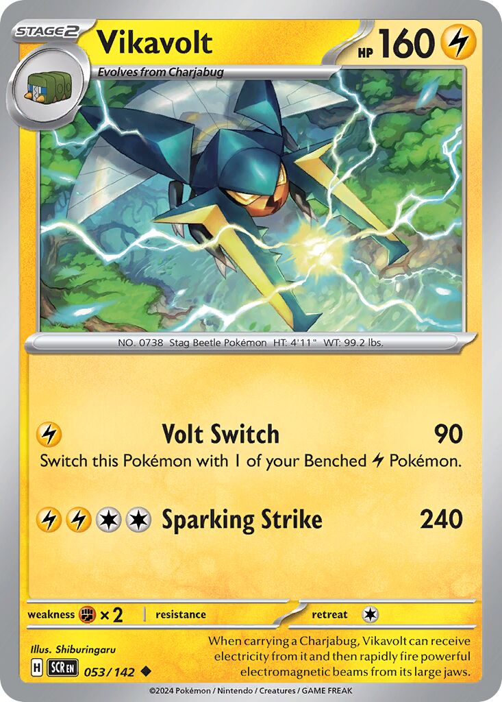 Vikavolt 053/175 — Stellar Crown (English Pokémon TCG card)