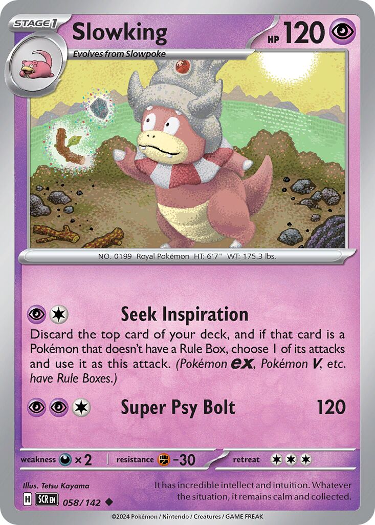 Slowking 058/175 — Stellar Crown (English Pokémon TCG card)