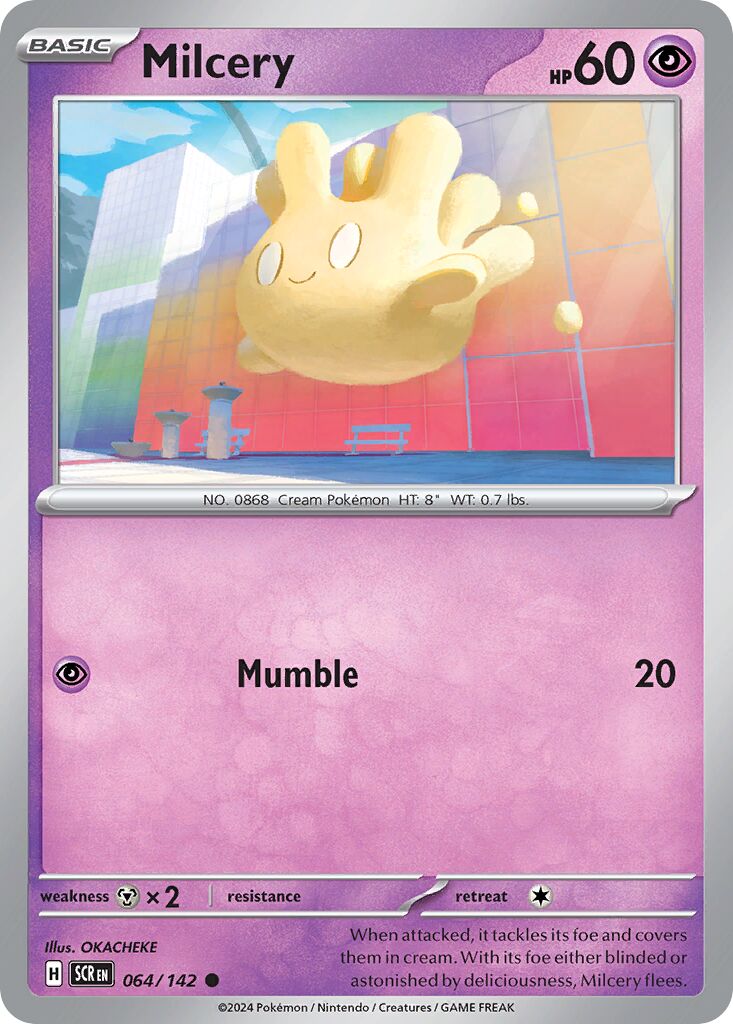 Milcery 064/175 — Stellar Crown (English Pokémon TCG card)