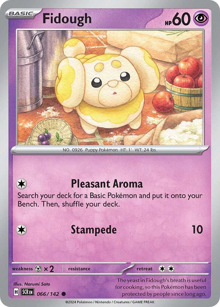 Fidough 066/175 — Stellar Crown (English Pokémon TCG card)