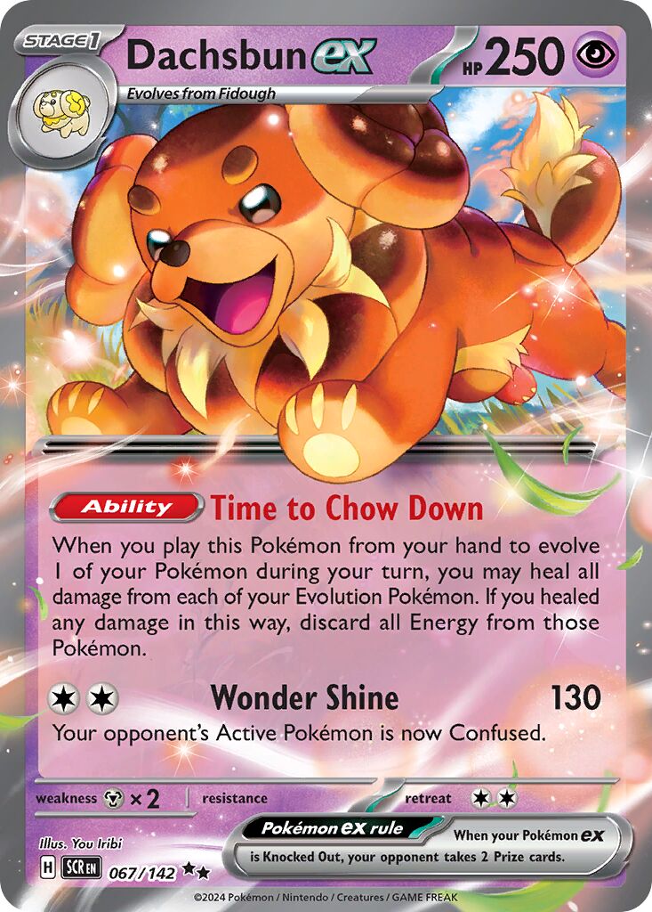 Dachsbun ex 067/175 — Stellar Crown (English Pokémon TCG card)
