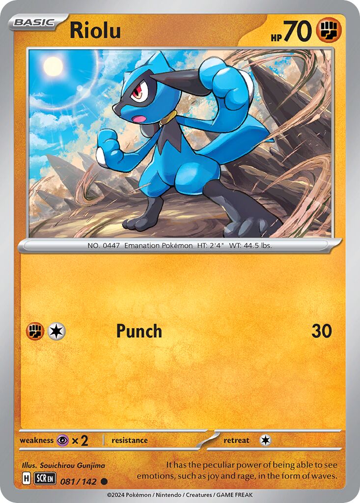 Riolu 081/175 — Stellar Crown (English Pokémon TCG card)