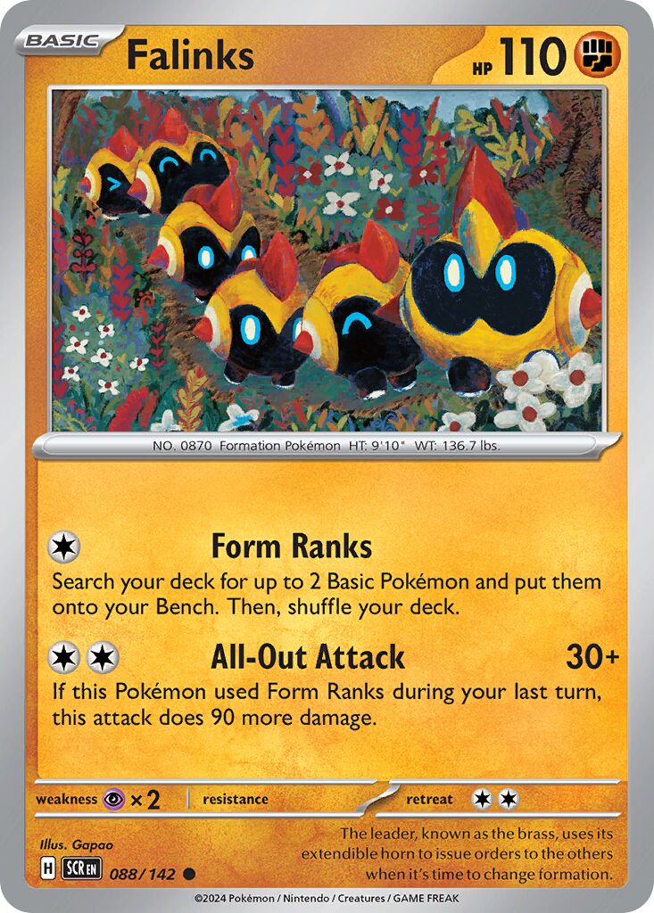 Falinks 088/175 — Stellar Crown (English Pokémon TCG card)