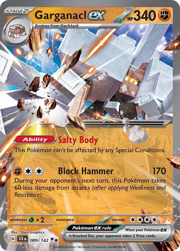 Garganacl ex 089/175 — Stellar Crown (English Pokémon TCG card)