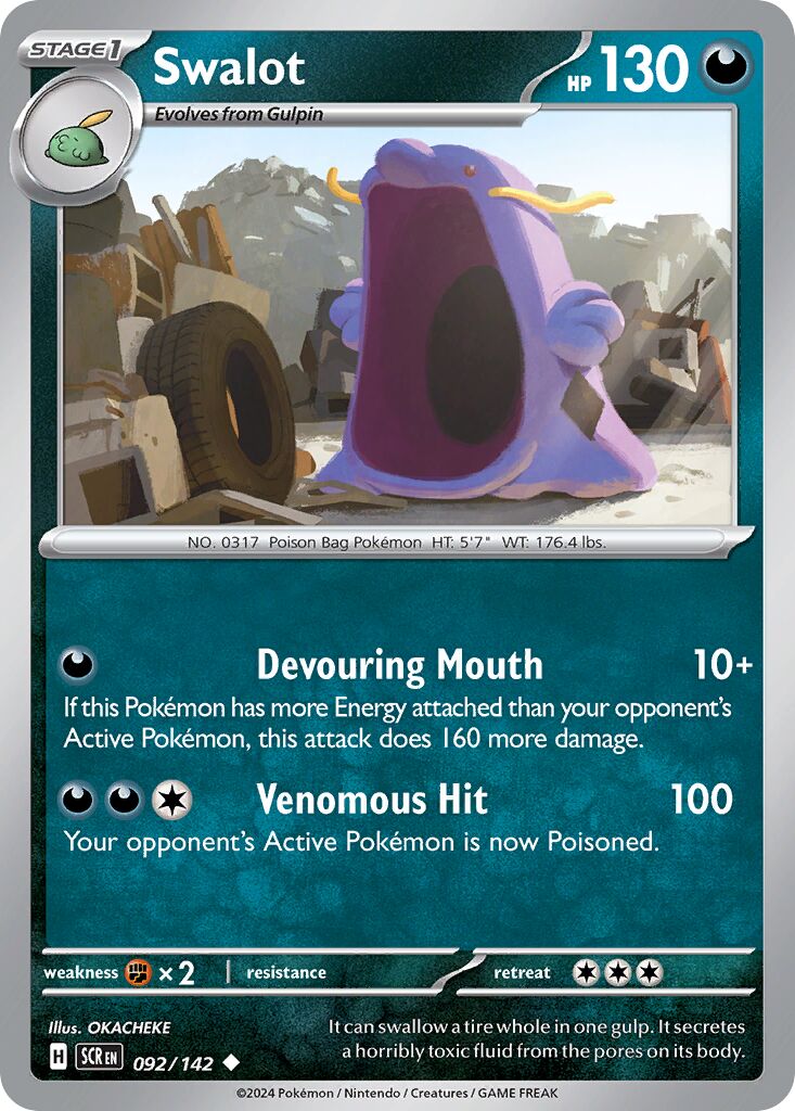 Swalot 092/175 — Stellar Crown (English Pokémon TCG card)