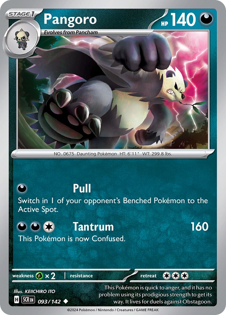 Pangoro 093/175 — Stellar Crown (English Pokémon TCG card)