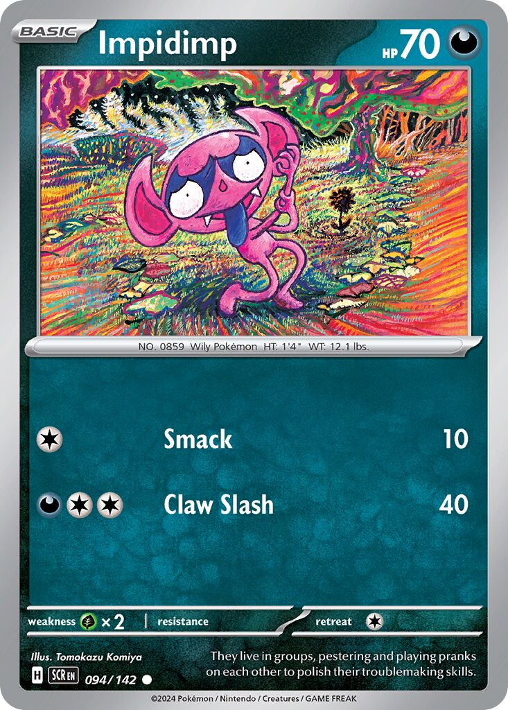 Impidimp 094/175 — Stellar Crown (English Pokémon TCG card)