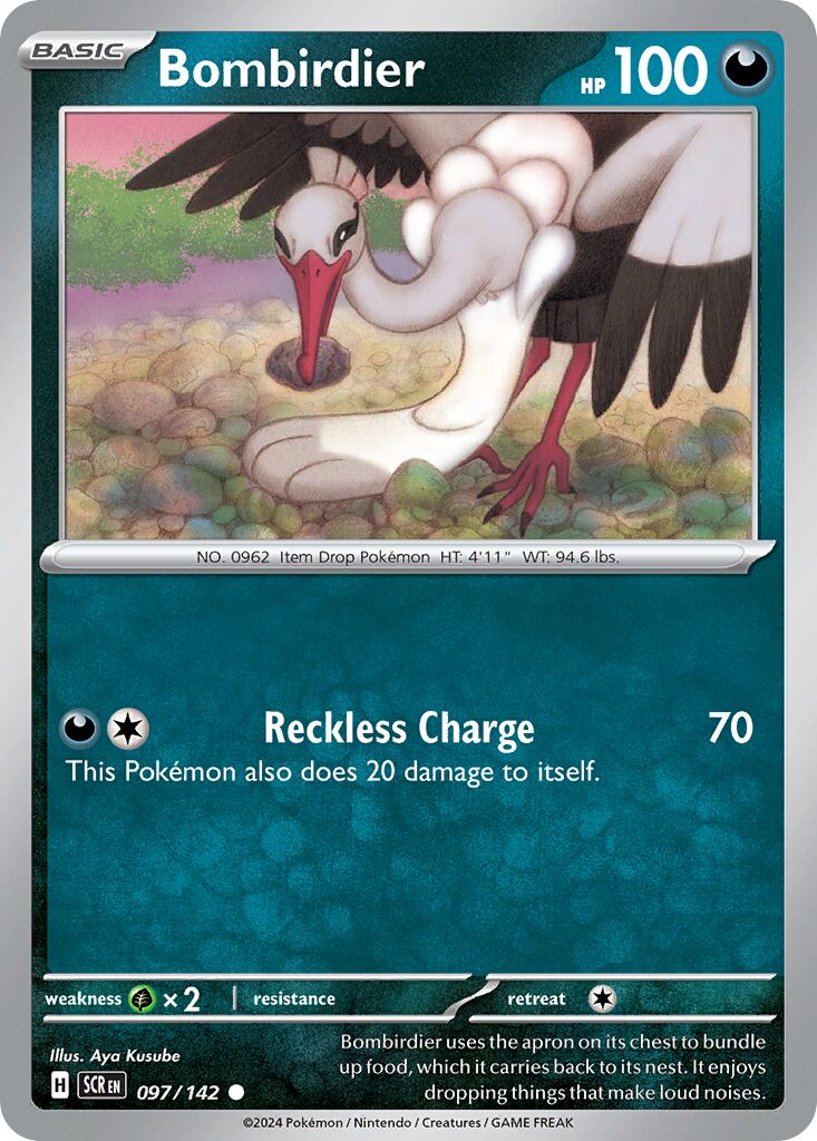 Bombirdier 097/175 — Stellar Crown (English Pokémon TCG card)