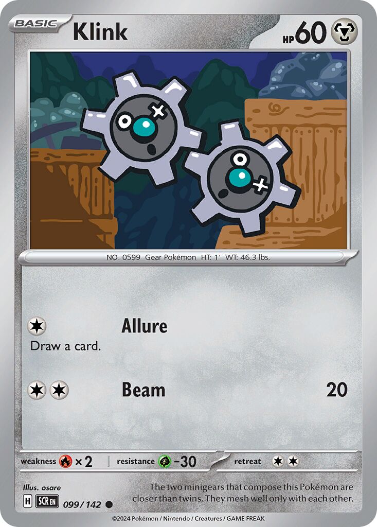 Klink 099/175 — Stellar Crown (English Pokémon TCG card)