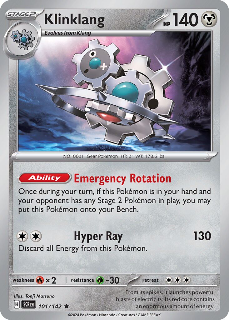 Klinklang 101/175 — Stellar Crown (English Pokémon TCG card)