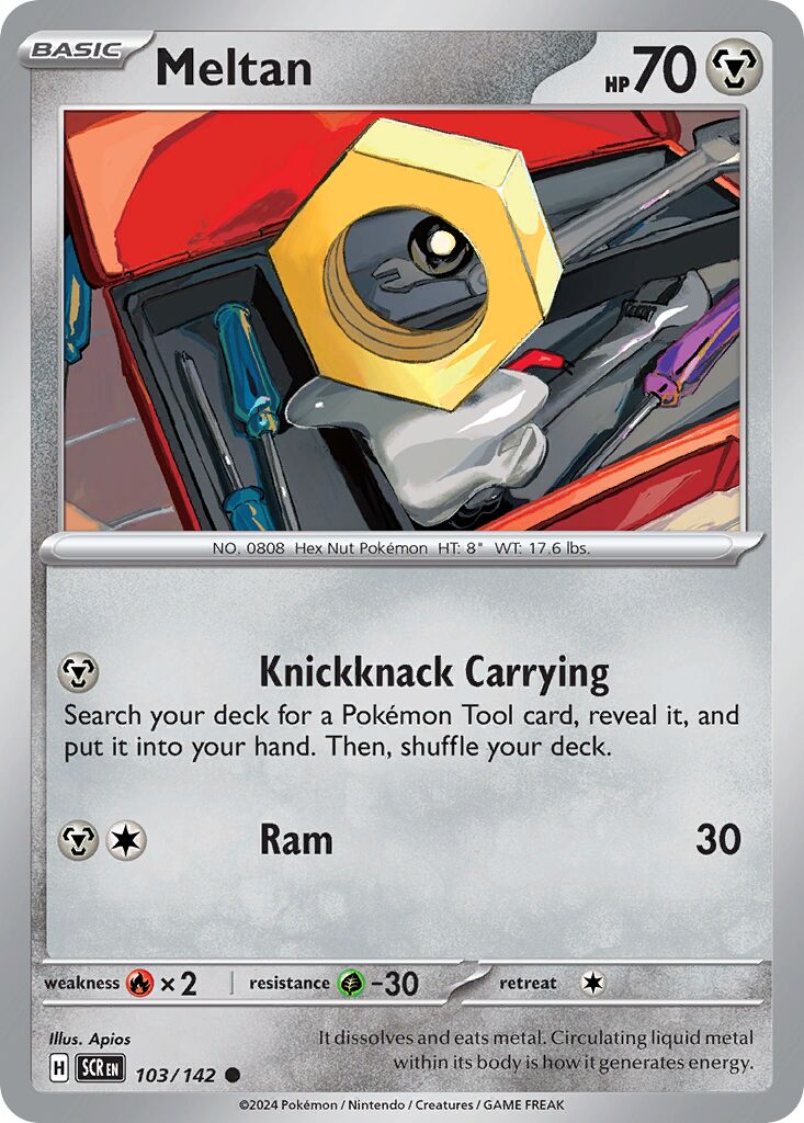 Meltan 103/175 — Stellar Crown (English Pokémon TCG card)