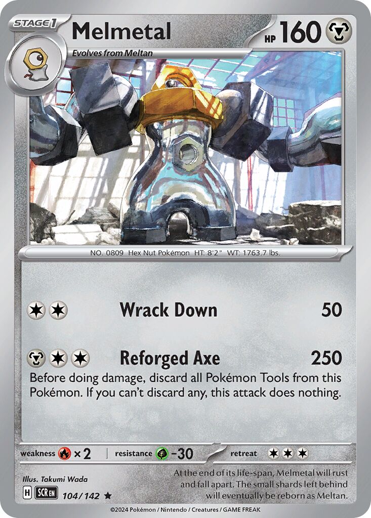 Melmetal 104/175 — Stellar Crown (English Pokémon TCG card)