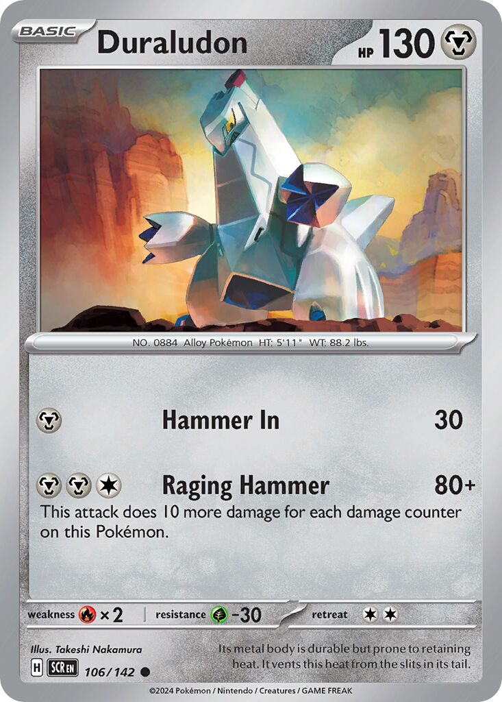 Duraludon 106/175 — Stellar Crown (English Pokémon TCG card)