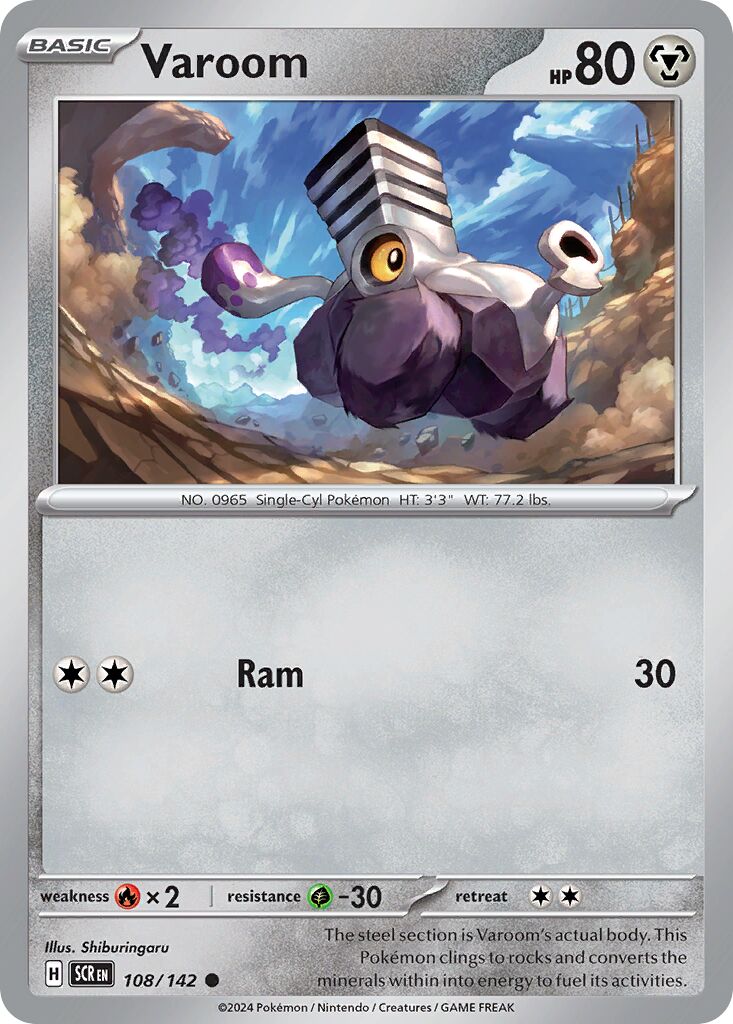 Varoom 108/175 — Stellar Crown (English Pokémon TCG card)