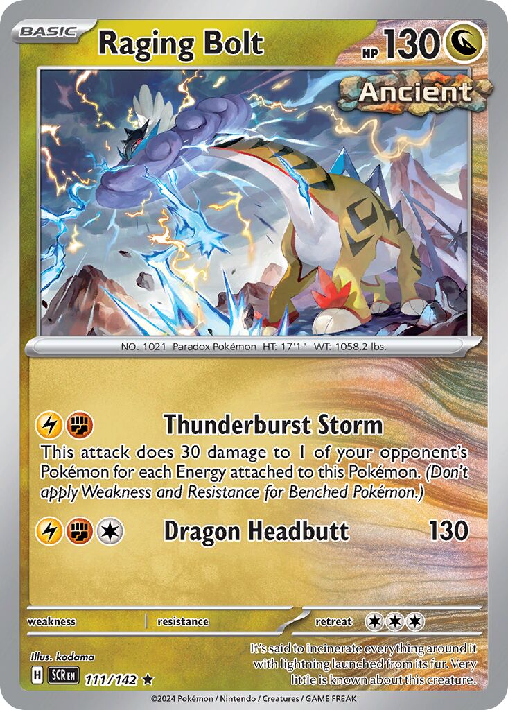 Raging Bolt 111/175 — Stellar Crown (English Pokémon TCG card)