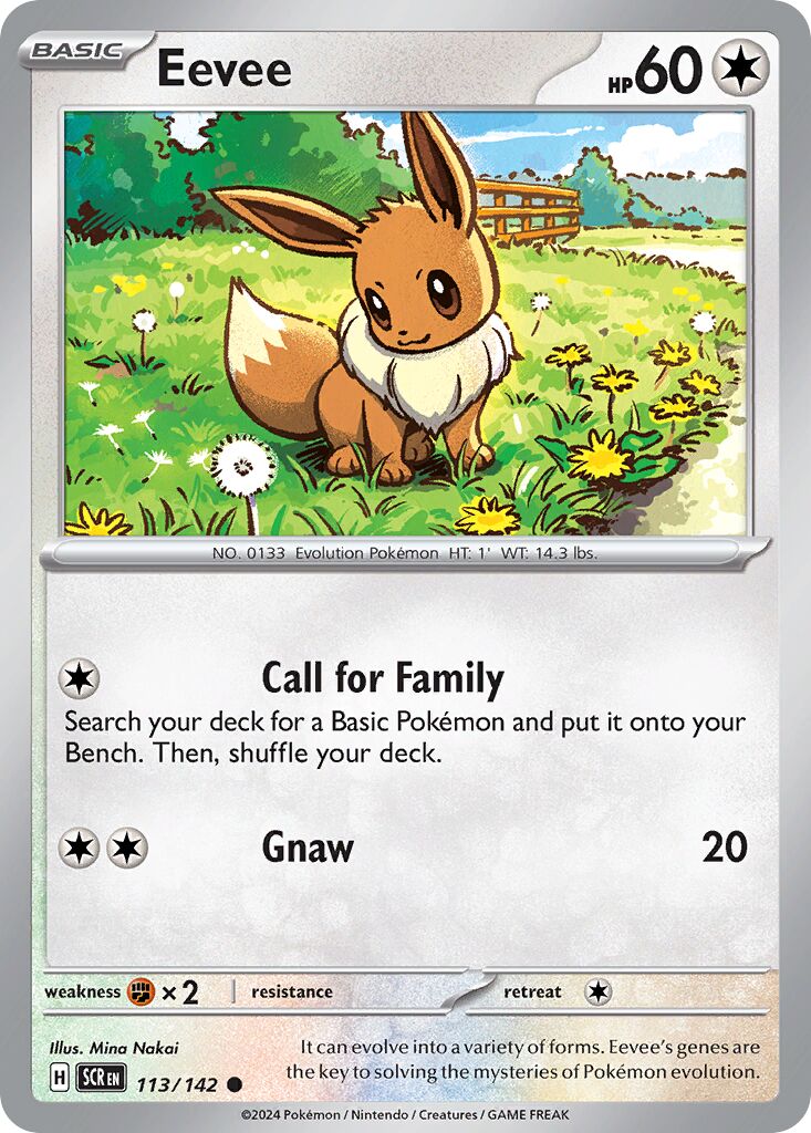 Eevee 113/175 — Stellar Crown (English Pokémon TCG card)