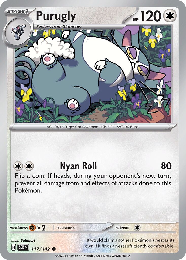 Purugly 117/175 — Stellar Crown (English Pokémon TCG card)