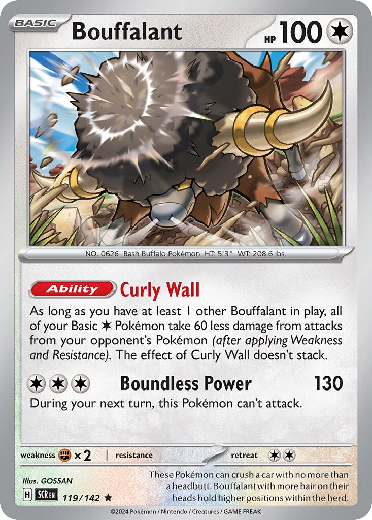 Bouffalant 119/175 — Stellar Crown (English Pokémon TCG card)