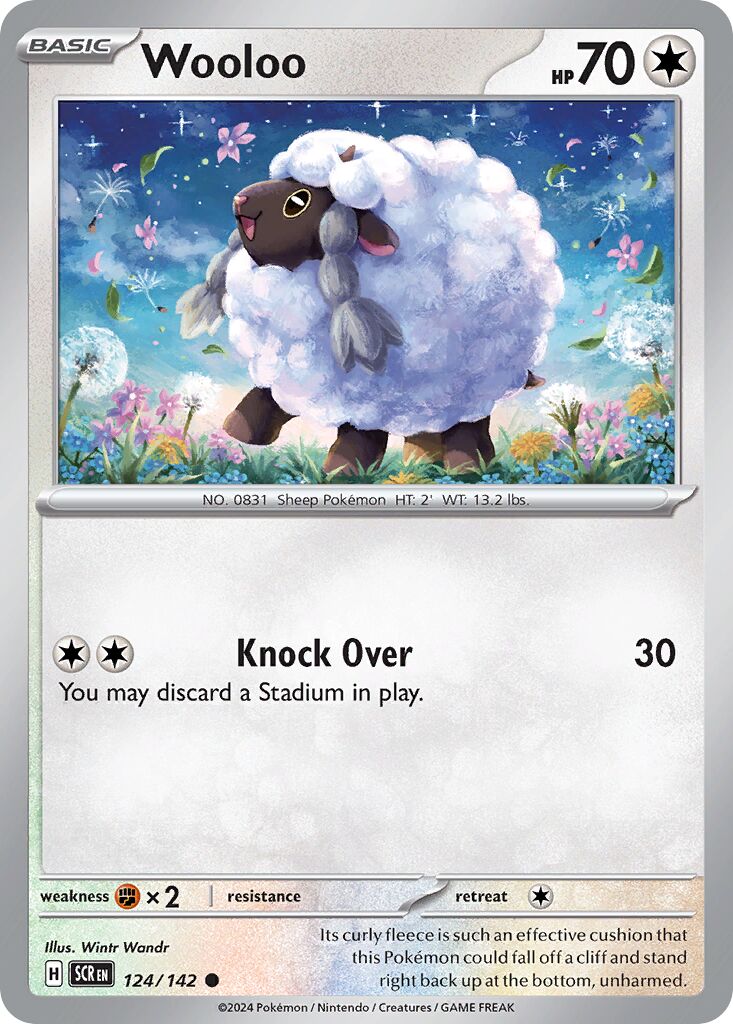 Wooloo 124/175 — Stellar Crown (English Pokémon TCG card)