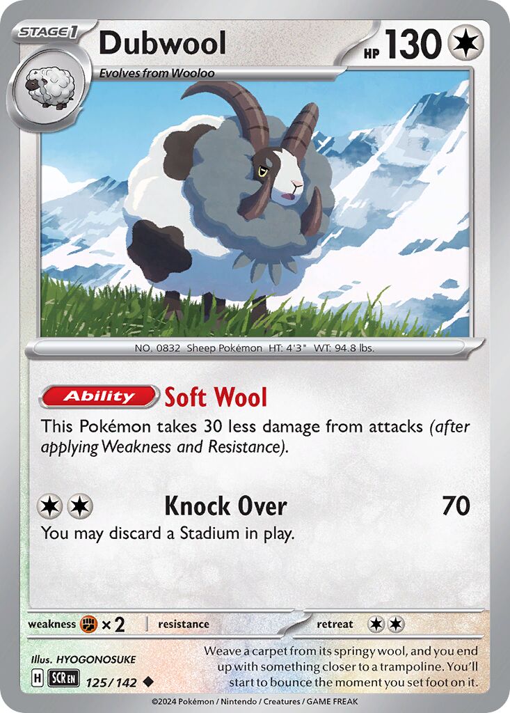 Dubwool 125/175 — Stellar Crown (English Pokémon TCG card)