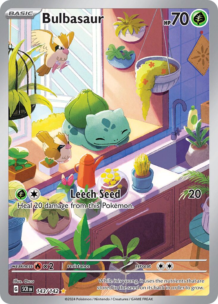 Bulbasaur 143/175 — Stellar Crown (English Pokémon TCG card)
