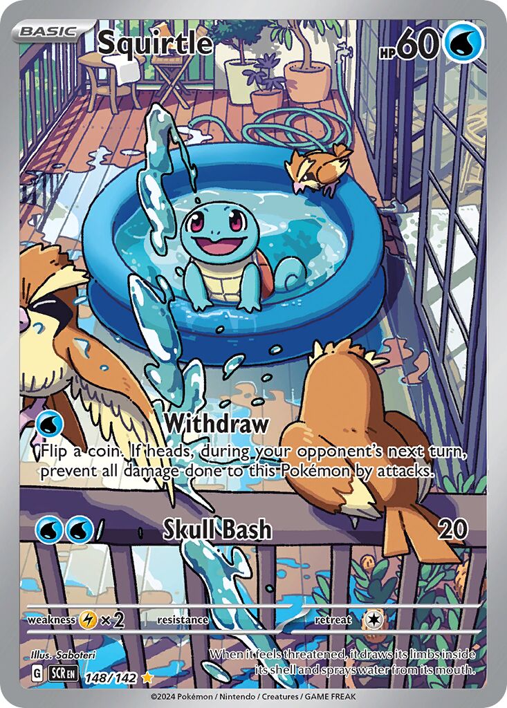 Squirtle 148/175 — Stellar Crown (English Pokémon TCG card)