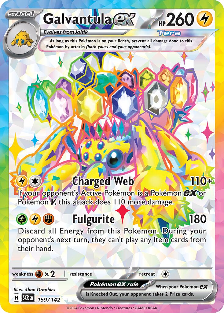 Galvantula ex 195 — Bimbingan Rasi (Indonesian Pokémon TCG card)